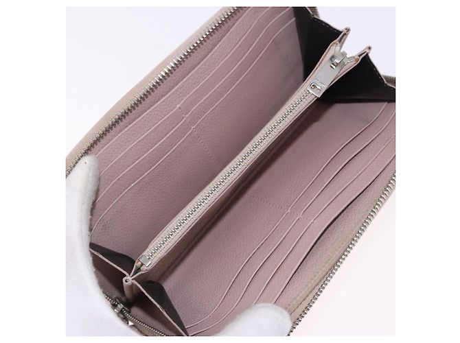SAINT LAURENT Long Wallet Leather Beige Silver Auth bs36457 Argento - vista 13