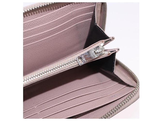 SAINT LAURENT Long Wallet Leather Beige Silver Auth bs36457 Argento - vista 18