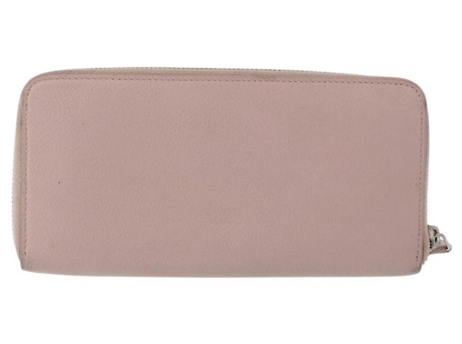 SAINT LAURENT Long Wallet Leather Beige Silver Auth bs36457 Argento - vista 3