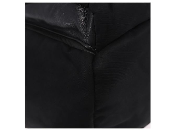 Borsa PRADA Borsa a tracolla Nylon Pelle Nero Argento Aut 192532 - vista 10