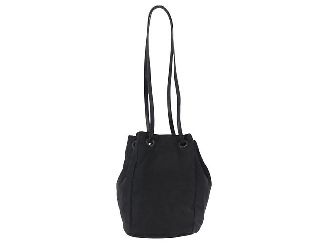 Borsa PRADA Borsa a tracolla Nylon Pelle Nero Argento Aut 192532 - vista 3