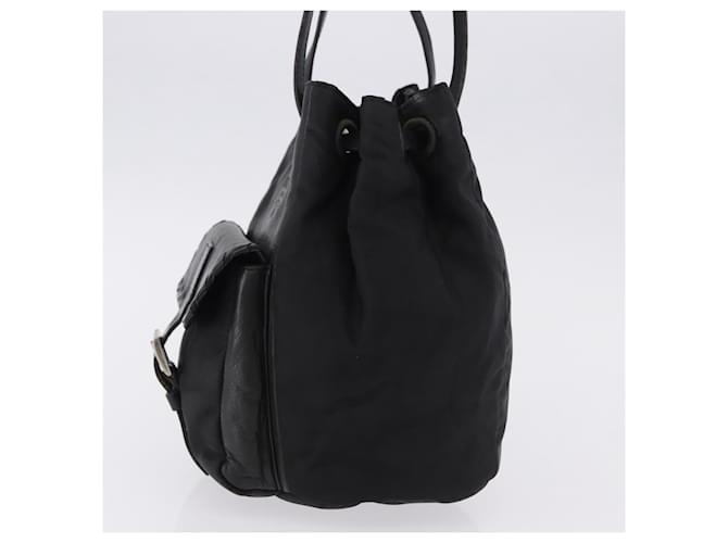 Borsa PRADA Borsa a tracolla Nylon Pelle Nero Argento Aut 192532 - vista 4