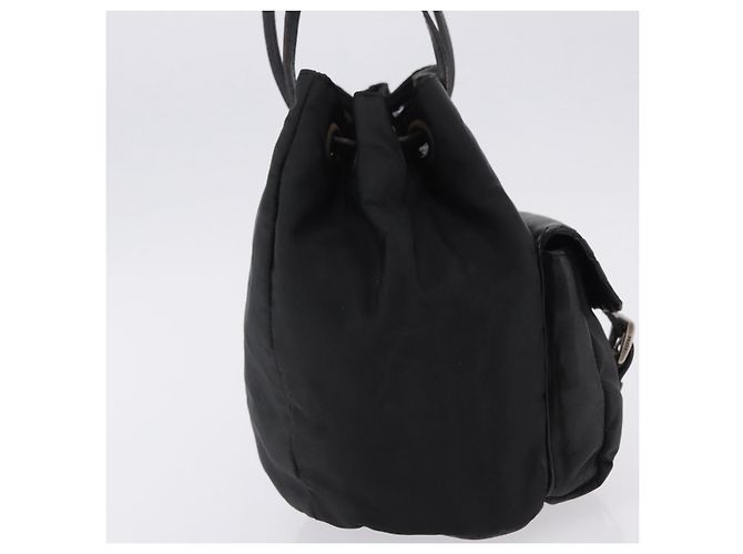Borsa PRADA Borsa a tracolla Nylon Pelle Nero Argento Aut 192532 - vista 5