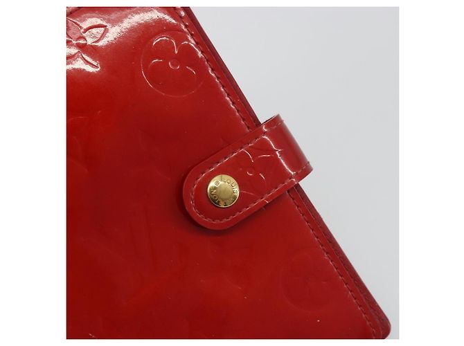 LOUIS VUITTON Monogram Vernis Agenda PM Planner Cover Red R21016 LV Auth bs36647 Roja - vista 14
