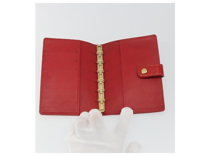 LOUIS VUITTON Monogram Vernis Agenda PM Planner Cover Red R21016 LV Auth bs36647 Roja - vista 15