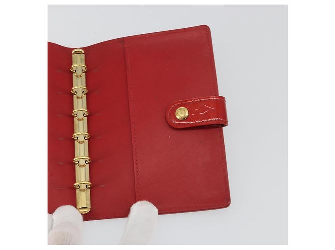 LOUIS VUITTON Monogram Vernis Agenda PM Planner Cover Red R21016 LV Auth bs36647 Roja - vista 16