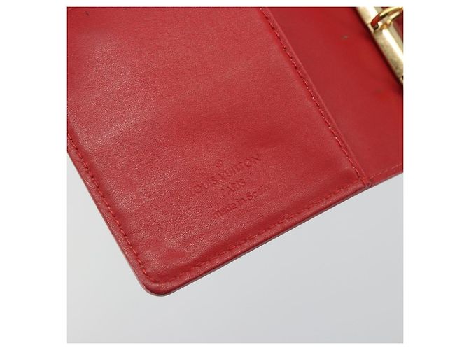 LOUIS VUITTON Monogram Vernis Agenda PM Planner Cover Red R21016 LV Auth bs36647 Roja - vista 18