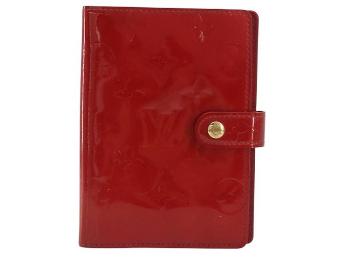 LOUIS VUITTON Monogram Vernis Agenda PM Planner Cover Red R21016 LV Auth bs36647 Roja - vista 2