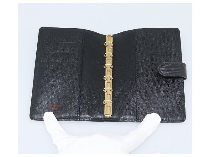 LOUIS VUITTON Epi Monogram Day Planner Cover 2 Set Black LV Auth bs36693 Negro Monograma - vista 14