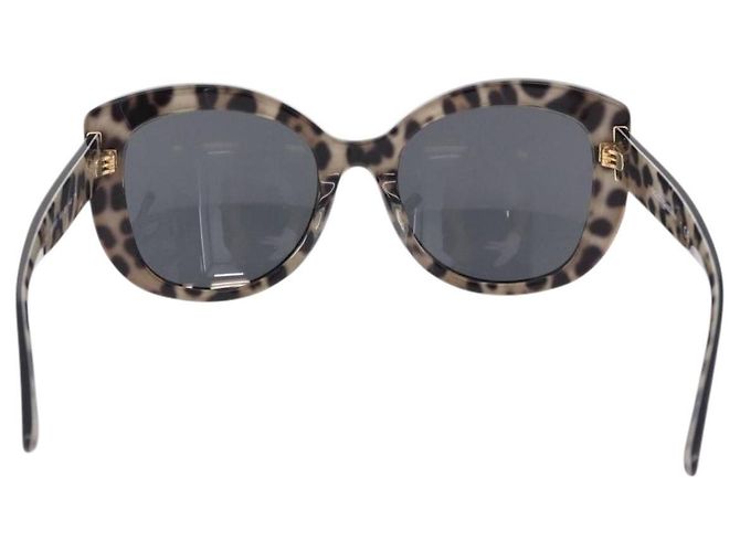Dolce & Gabbana Occhiali da sole DOLCE&GABBANA in plastica nero e oro Auth BA14526 D'oro - vista 3