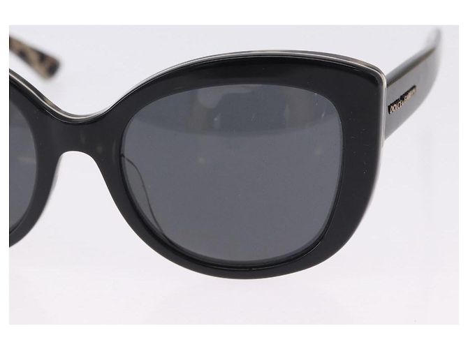 Dolce & Gabbana Occhiali da sole DOLCE&GABBANA in plastica nero e oro Auth BA14526 D'oro - vista 5