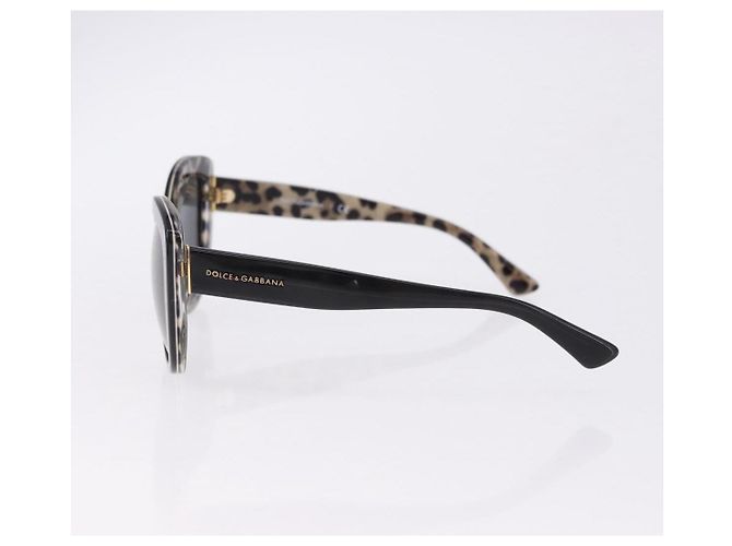 Dolce & Gabbana Occhiali da sole DOLCE&GABBANA in plastica nero e oro Auth BA14526 D'oro - vista 6