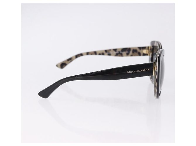Dolce & Gabbana Occhiali da sole DOLCE&GABBANA in plastica nero e oro Auth BA14526 D'oro - vista 8