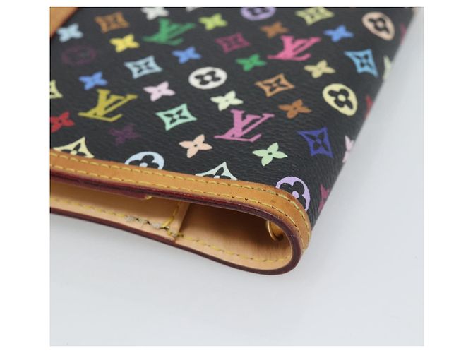 LOUIS VUITTON Monogram Multicolor Agenda PM Planner Cover R20895 LV Auth BA14615 Nero - vista 10