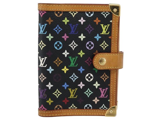 LOUIS VUITTON Monogram Multicolor Agenda PM Planner Cover R20895 LV Auth BA14615 Nero - vista 2