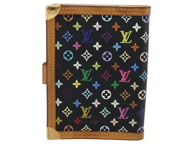 LOUIS VUITTON Monogram Multicolor Agenda PM Planner Cover R20895 LV Auth BA14615 Nero - vista 3
