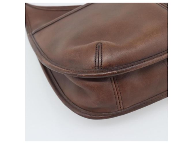Borsa a Spalla Coach in Pelle Marrone e Oro Auth 194914A D'oro - vista 11