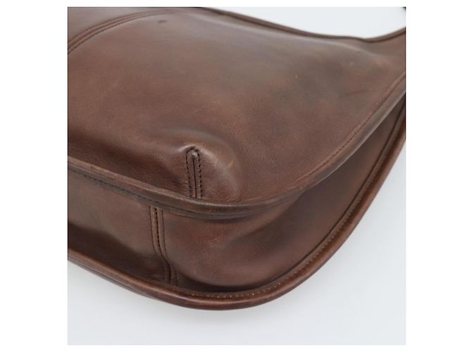 Borsa a Spalla Coach in Pelle Marrone e Oro Auth 194914A D'oro - vista 12