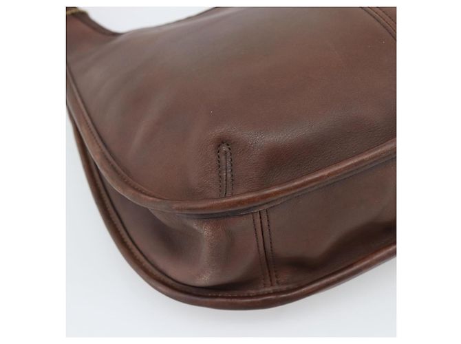 Borsa a Spalla Coach in Pelle Marrone e Oro Auth 194914A D'oro - vista 13