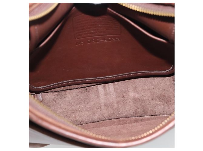 Borsa a Spalla Coach in Pelle Marrone e Oro Auth 194914A D'oro - vista 17