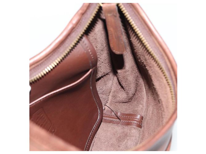 Borsa a Spalla Coach in Pelle Marrone e Oro Auth 194914A D'oro - vista 18