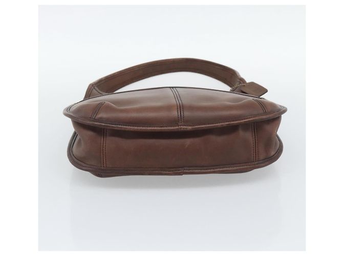 Borsa a Spalla Coach in Pelle Marrone e Oro Auth 194914A D'oro - vista 9