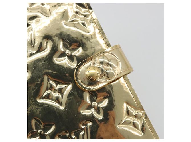 LOUIS VUITTON Monogram Miroir Agenda PM Planner Cover Gold R20962 Auth BA14630A Dorado - vista 12