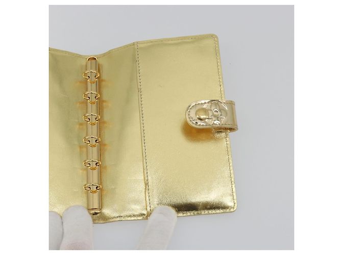 LOUIS VUITTON Monogram Miroir Agenda PM Planner Cover Gold R20962 Auth BA14630A Dorado - vista 14