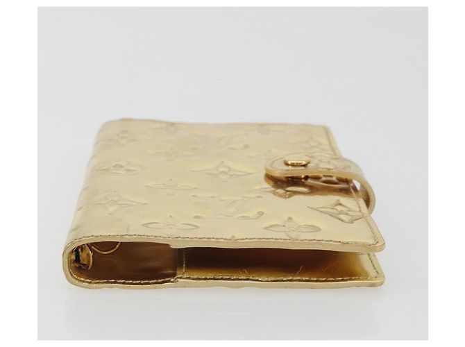 LOUIS VUITTON Monogram Miroir Agenda PM Planner Cover Gold R20962 Auth BA14630A Dorado - vista 7