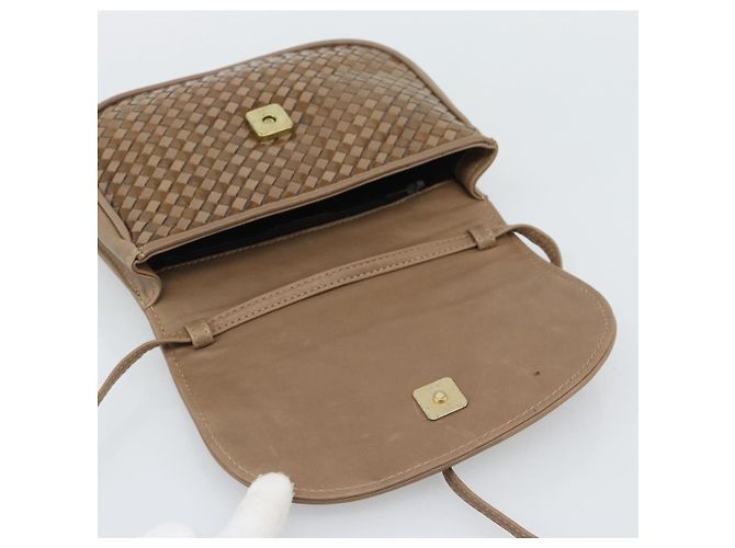 Borsa a Spalla FENDI in Pelle Marrone con Tonalità Oro Auth gh2333A - vista 14