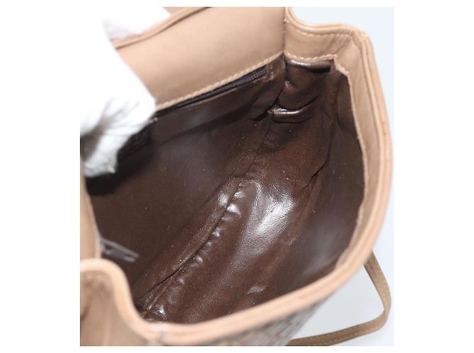 Borsa a Spalla FENDI in Pelle Marrone con Tonalità Oro Auth gh2333A - vista 17