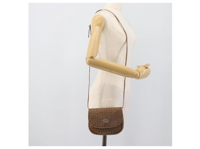 Borsa a Spalla FENDI in Pelle Marrone con Tonalità Oro Auth gh2333A - vista 21