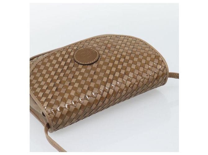 Borsa a Spalla FENDI in Pelle Marrone con Tonalità Oro Auth gh2333A - vista 6