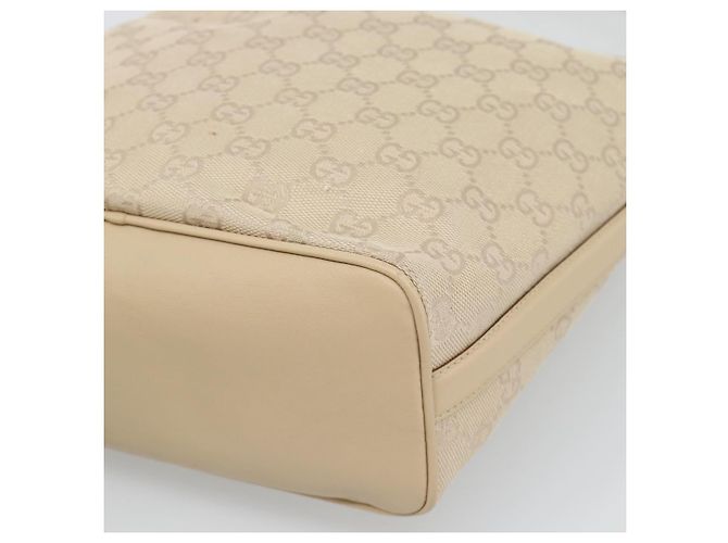 Borsa a mano GUCCI GG Canvas Beige Oro 73885 Auth gh2261A - vista 10