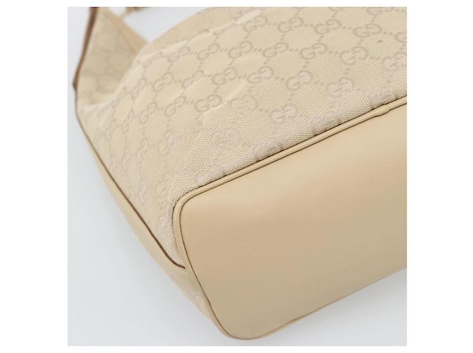 Borsa a mano GUCCI GG Canvas Beige Oro 73885 Auth gh2261A - vista 11