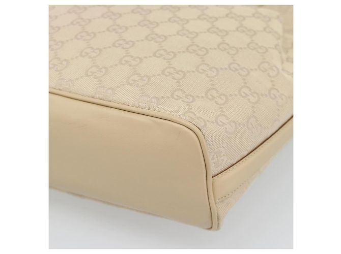 Borsa a mano GUCCI GG Canvas Beige Oro 73885 Auth gh2261A - vista 12