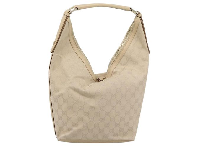 Borsa a mano GUCCI GG Canvas Beige Oro 73885 Auth gh2261A - vista 2