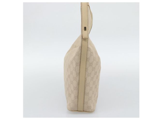 Borsa a mano GUCCI GG Canvas Beige Oro 73885 Auth gh2261A - vista 5