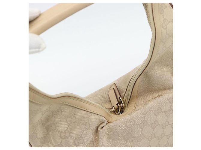 Borsa a mano GUCCI GG Canvas Beige Oro 73885 Auth gh2261A - vista 6