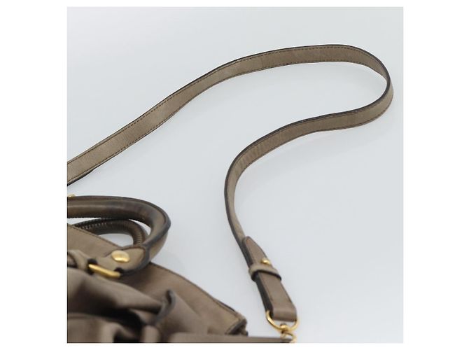 Borsa Miu Miu in pelle 2way Marrone Oro Auth 194733V D'oro - vista 10