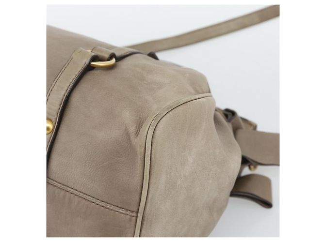 Borsa Miu Miu in pelle 2way Marrone Oro Auth 194733V D'oro - vista 12