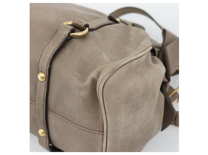 Borsa Miu Miu in pelle 2way Marrone Oro Auth 194733V D'oro - vista 14