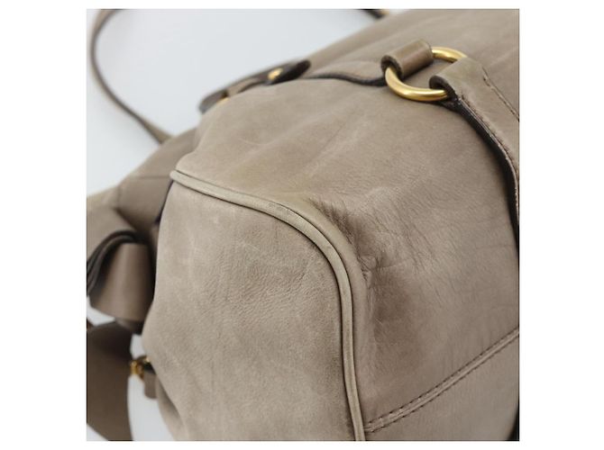Borsa Miu Miu in pelle 2way Marrone Oro Auth 194733V D'oro - vista 15