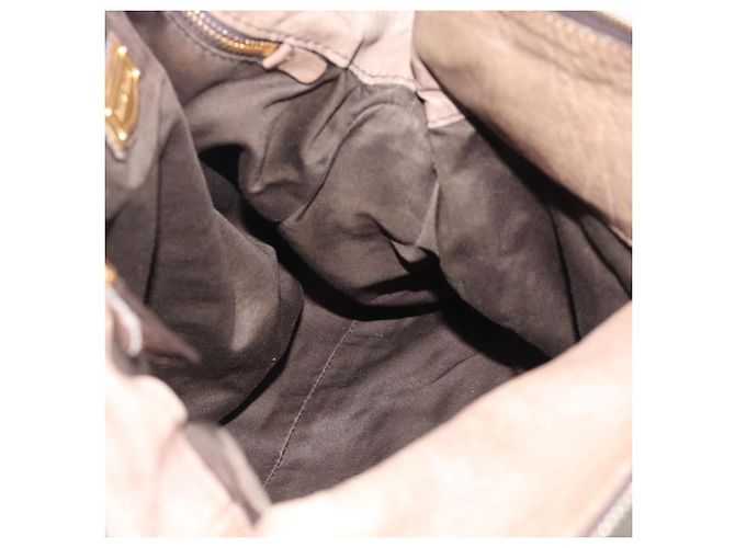 Borsa Miu Miu in pelle 2way Marrone Oro Auth 194733V D'oro - vista 20