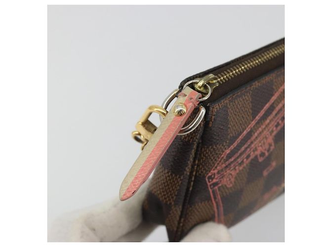 LOUIS VUITTON Damier Ebene Trunk Mini Pochette Accessoires N41433 Auth 192441A - vista 10