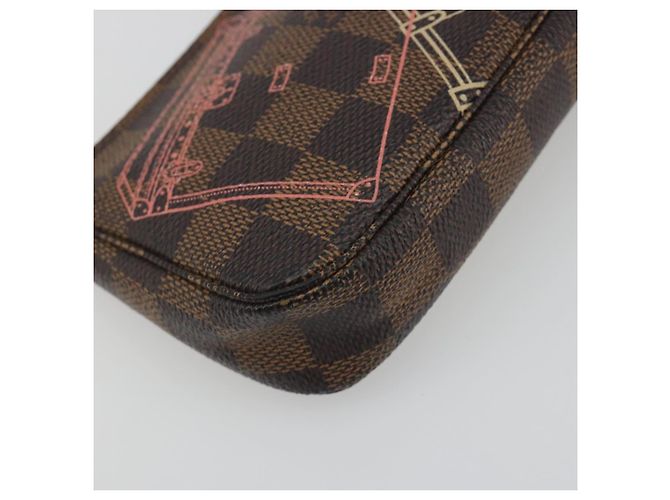 LOUIS VUITTON Damier Ebene Trunk Mini Pochette Accessoires N41433 Auth 192441A - vista 14