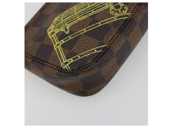 LOUIS VUITTON Damier Ebene Trunk Mini Pochette Accessoires N41433 Auth 192441A - vista 16