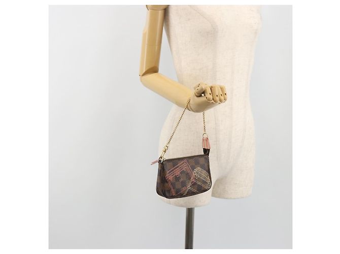 LOUIS VUITTON Damier Ebene Trunk Mini Pochette Accessoires N41433 Auth 192441A - vista 20