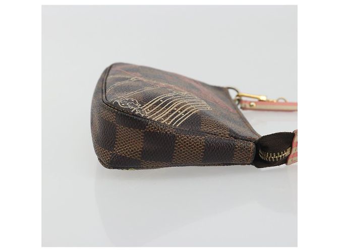 LOUIS VUITTON Damier Ebene Trunk Mini Pochette Accessoires N41433 Auth 192441A - vista 3