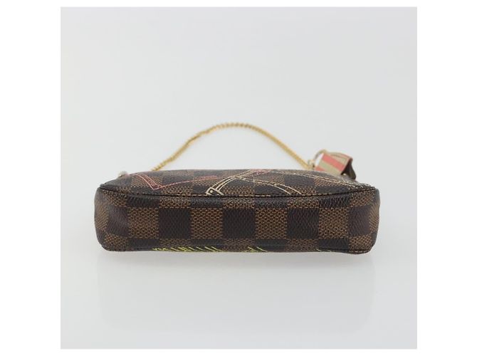 LOUIS VUITTON Damier Ebene Trunk Mini Pochette Accessoires N41433 Auth 192441A - vista 5